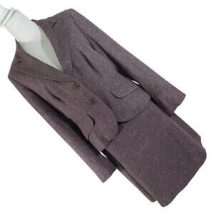 NWT! GEORGE! LAVENDER NUBBY WEAVE WOOL LOOK 2 PC SKIRT, JACKET SUIT SET! SZ 14